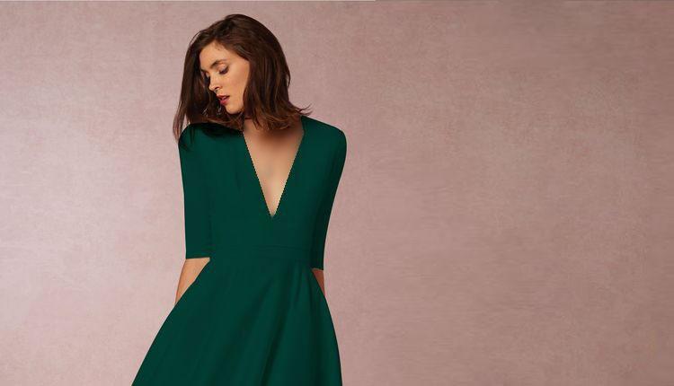 30 مدل لباس مجلسی سبز