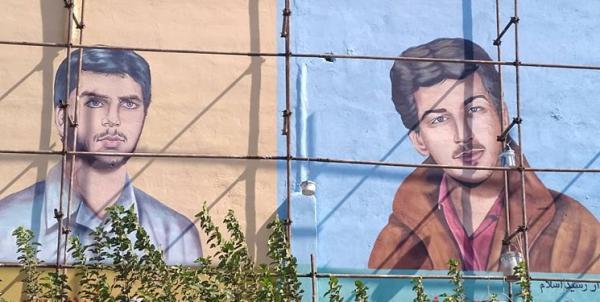 ترسیم تمثال شهدا در بزرگراه های تهران